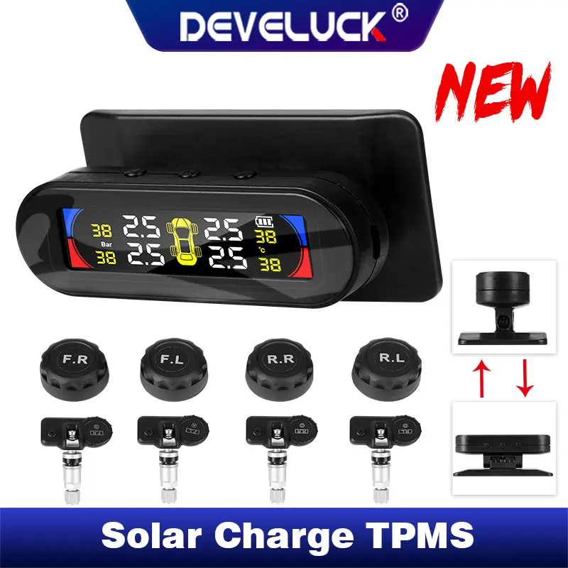 TPMS Tire pressure monitoring system high brightness IP67 adjustable display solar USB charging 4 internal and external sensors
TPMS Tire pressure monitoring system high brightness IP67 adjustable display solar USB charging 4 internal and external sensors