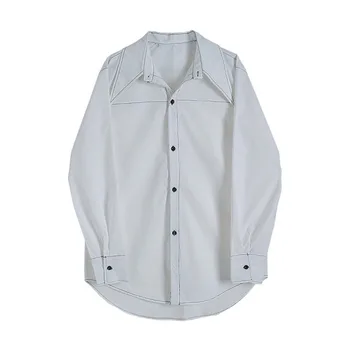 EWQ / men and women's wear Personality Tip turn down collar black white oversize shirt 2020 spring new Loose Long Sleeve 9Y1003
EWQ / men and women's wear Personality Tip turn down collar black white oversize shirt 2020 spring new Loose Long Sleeve 9Y1003
