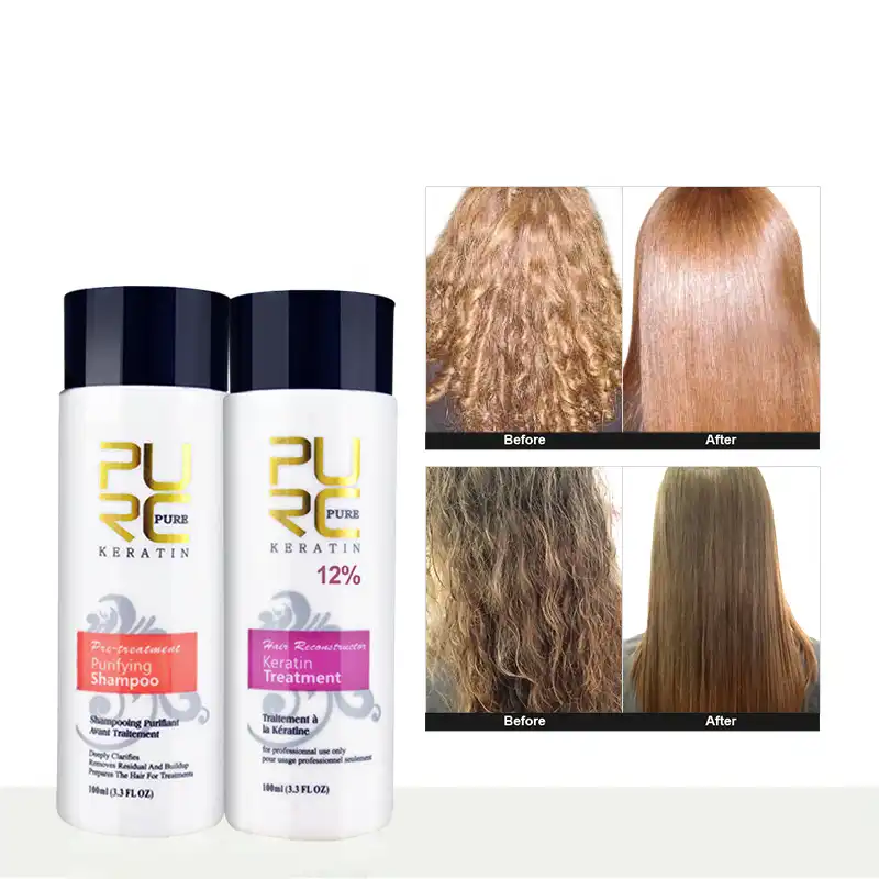 Keratin Hair Treatment And Purifying Shampoo Hair Care Products
