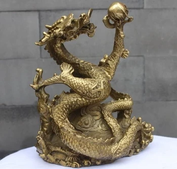 601 ++++++7"China Royal Pure Brass Copper Fengshui Dragon Hold Bead Palace Decor Statue
601 ++++++7"China Royal Pure Brass Copper Fengshui Dragon Hold Bead Palace Decor Statue