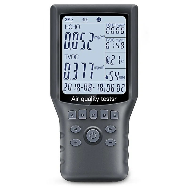 5V Air Quality Monitor Home Gas Sensor Formaldehyde HCHO TVOC Temperature Humidity Meter Analyzer 24-hour Detecte Meter
5V Air Quality Monitor Home Gas Sensor Formaldehyde HCHO TVOC Temperature Humidity Meter Analyzer 24-hour Detecte Meter