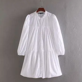 2020 Women Elegant Hollow Out Embroidery Casual White Shirtdress Female Long Sleeve Lace Edge Vestidos Chic Mini Dresses
2020 Women Elegant Hollow Out Embroidery Casual White Shirtdress Female Long Sleeve Lace Edge Vestidos Chic Mini Dresses