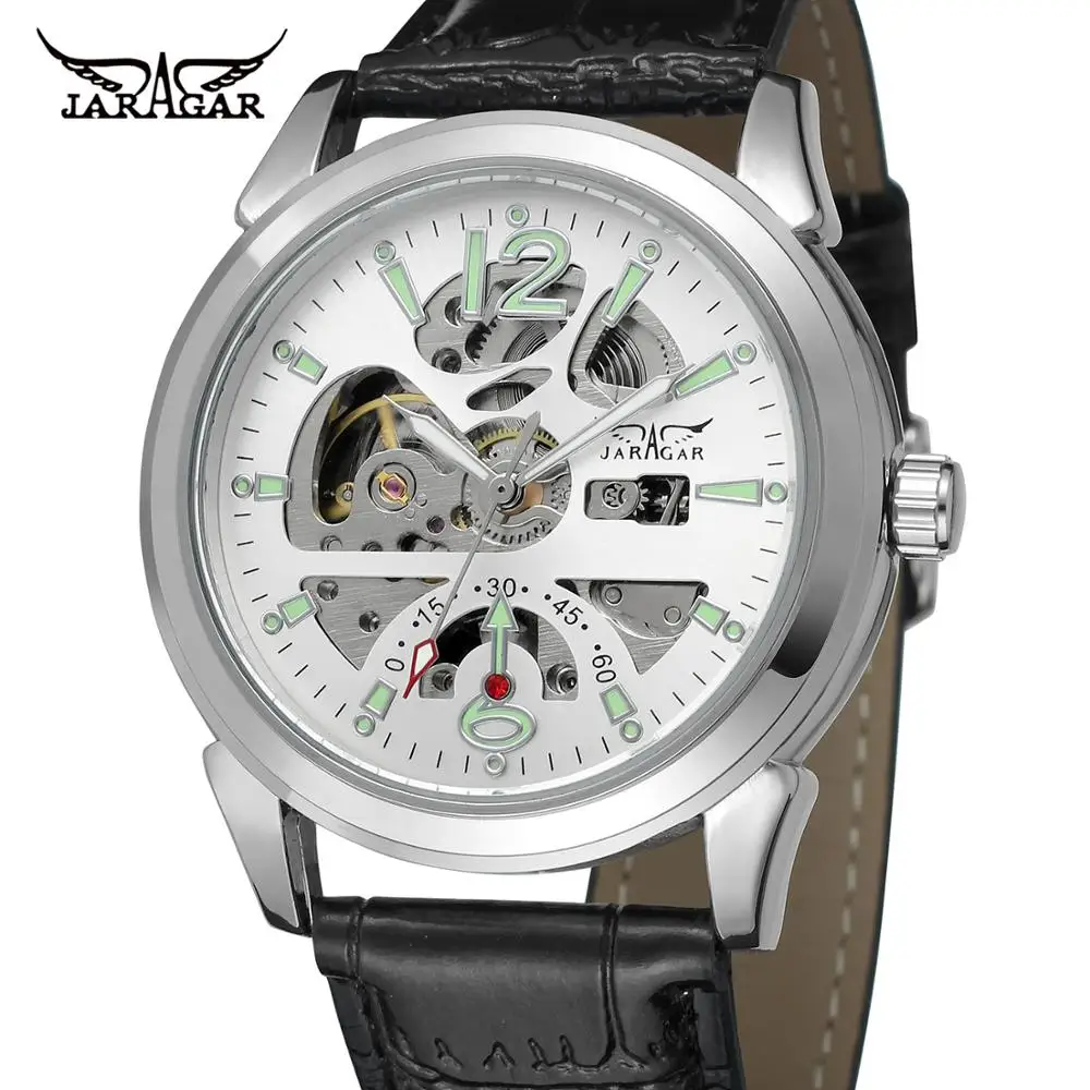Jaragar Automatic Mechanical Mens Hollow Skeleton Green Sport Watch Business Military Black Leather Wristwatch Relojes Masculino
Jaragar Automatic Mechanical Mens Hollow Skeleton Green Sport Watch Business Military Black Leather Wristwatch Relojes Masculino
