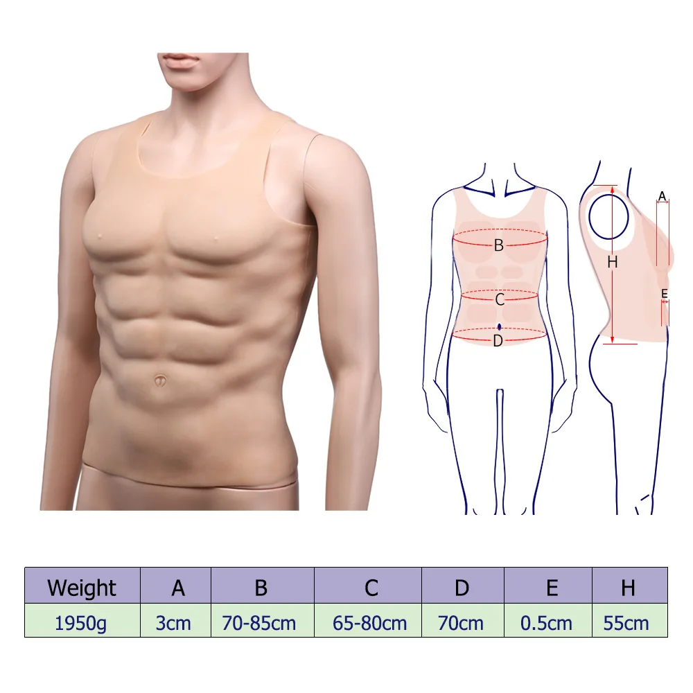 Hunk Chest Muscle Man Silicone Fake Chest Muscle Pecloralis Muscle 1950g Bodysuit Men Shaper Stronger Man
Hunk Chest Muscle Man Silicone Fake Chest Muscle Pecloralis Muscle 1950g Bodysuit Men Shaper Stronger Man