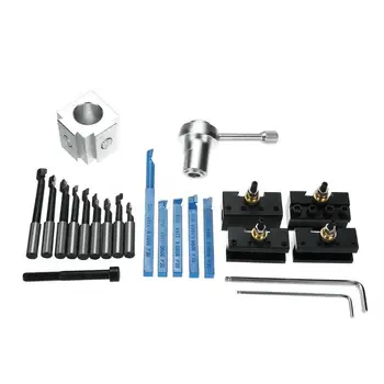 Post Holder Aluminum Alloy Quick Change Tool Post Mini Lathe Tool Post and Holder Kit Accessary Adjusting Screw Nut and Tool
Post Holder Aluminum Alloy Quick Change Tool Post Mini Lathe Tool Post and Holder Kit Accessary Adjusting Screw Nut and Tool