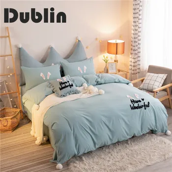 Rabbit Double sided Bed Linings Concise Style Bedding Set Quilt Cover Pillowcase Cover Bed 4pcs/set designer bedding
Rabbit Double sided Bed Linings Concise Style Bedding Set Quilt Cover Pillowcase Cover Bed 4pcs/set designer bedding