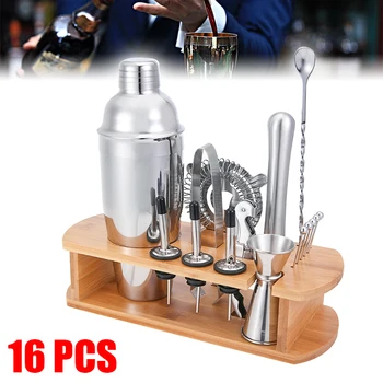16pcs Cocktail Hand Shaker Tool Bartender Mixer Drink Shaker Kit 750ml Stainless Anti-rust Party Bar Drink Cocktail Making
16pcs Cocktail Hand Shaker Tool Bartender Mixer Drink Shaker Kit 750ml Stainless Anti-rust Party Bar Drink Cocktail Making
