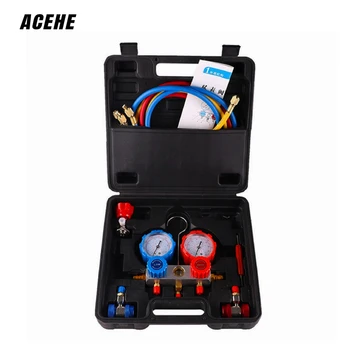 R134A HVAC A/C Refrigeration Kit AC Manifold Gauge Set Auto Service Kit Car Air Conditioning Repair Fluorine Filling Tool
R134A HVAC A/C Refrigeration Kit AC Manifold Gauge Set Auto Service Kit Car Air Conditioning Repair Fluorine Filling Tool