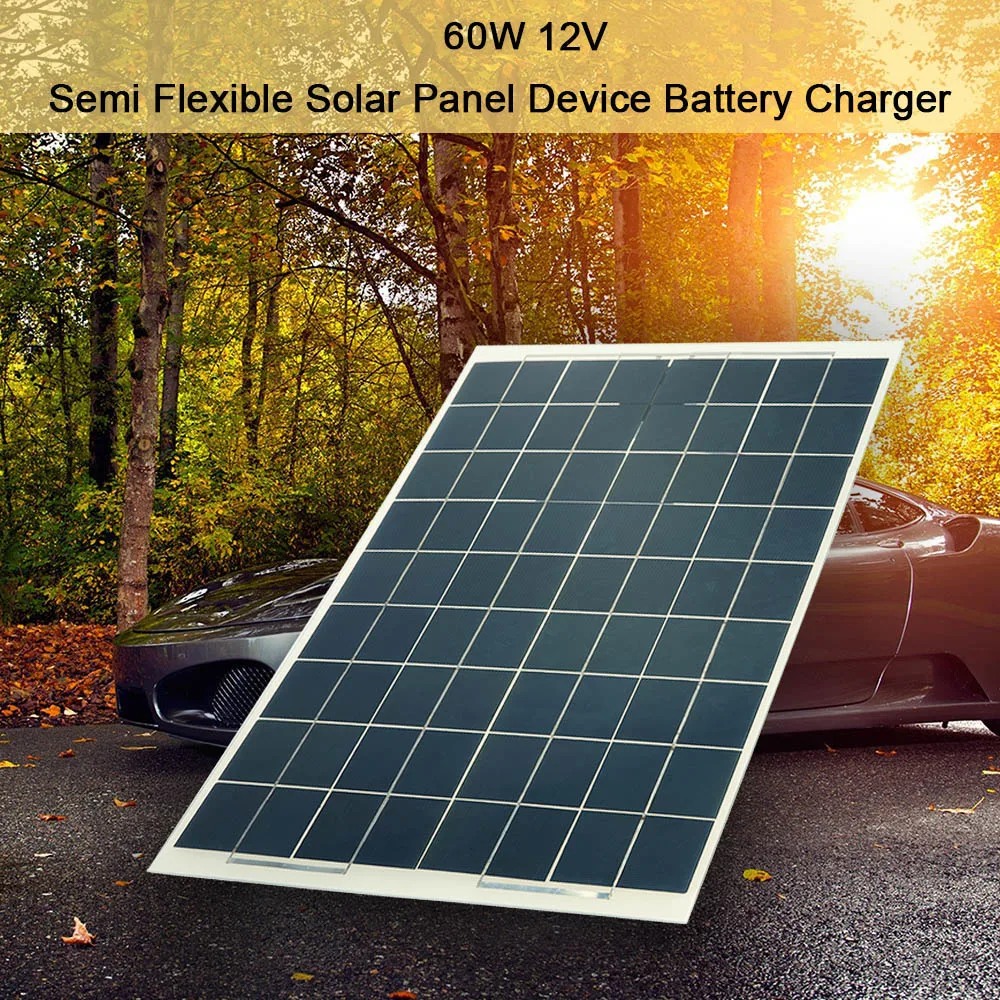 50W/60W/100W Solar Panel Device Battery Charger Semi Flexible Solar Panel For Small Power Appliances
50W/60W/100W Solar Panel Device Battery Charger Semi Flexible Solar Panel For Small Power Appliances