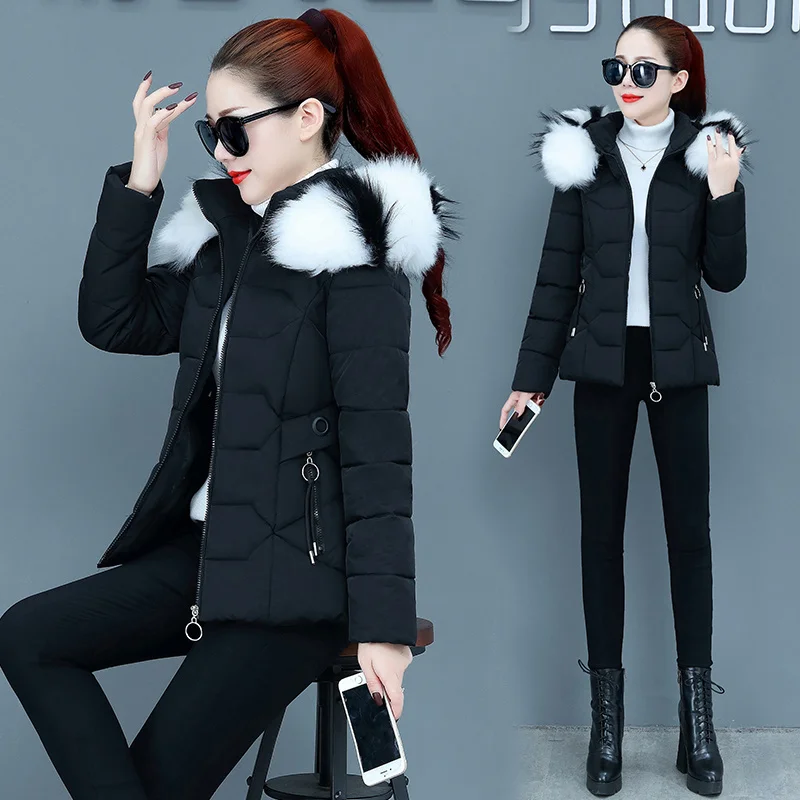 2021 New Winter Jacket Women Parkas Faux Fur Collar Hooded Coat Down Cotton Outwear Korean Ladies Short Overcoat Casaco Feminino
2021 New Winter Jacket Women Parkas Faux Fur Collar Hooded Coat Down Cotton Outwear Korean Ladies Short Overcoat Casaco Feminino