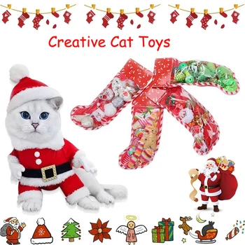 Christmas Cat Toy Set Santa Claus Teaser Ball for Cats Creative Interactive Socks Packaging Kitten Toys Pets Supplie Mascotas
Christmas Cat Toy Set Santa Claus Teaser Ball for Cats Creative Interactive Socks Packaging Kitten Toys Pets Supplie Mascotas