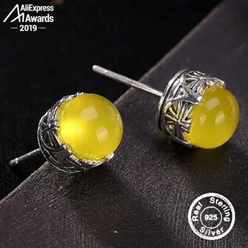 S925 Sterling Silver Ukraine Amber Stud Earrings Antique shop lithuania Retro Chalcedony cute small fancy chic
S925 Sterling Silver Ukraine Amber Stud Earrings Antique shop lithuania Retro Chalcedony cute small fancy chic