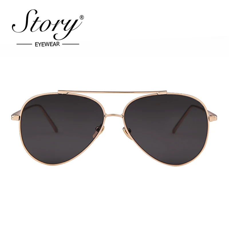 

STORY Retro pilot sunglasses women 2019 brand designer Classic vintage Pink Mirror Metal Frame Sun Glasses Shades UV400 S1711