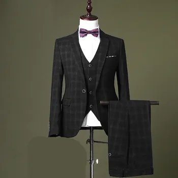 Handmade British Style Men's Large Size Slim Plaid Blazer Jacket Vest with Pants Unique Design Male Green Suit Set for Banquet
Handmade British Style Men's Large Size Slim Plaid Blazer Jacket Vest with Pants Unique Design Male Green Suit Set for Banquet