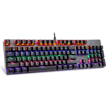 Motospeed K73 Mixed Light Mechanical Keyboard with RGB Custom Light Effect 104 Keys Gaming Keyboard English Keyboard Blue Switch
Motospeed K73 Mixed Light Mechanical Keyboard with RGB Custom Light Effect 104 Keys Gaming Keyboard English Keyboard Blue Switch