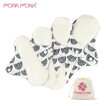 Mora Mona bamboo sanitary pad reusable cloth menstrual pads fo gril 4 pieces in combination 
Mora Mona bamboo sanitary pad reusable cloth menstrual pads fo gril 4 pieces in combination