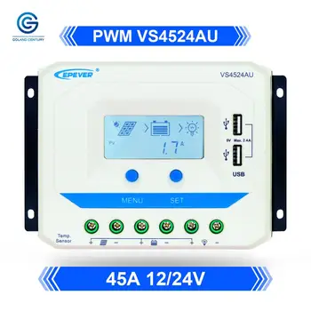 45A 12Volt 24Volt AUTO Work High Voltage PWM Multifunction LCD Display Solar Charge Controllers VS4524AU For Home Power System
45A 12Volt 24Volt AUTO Work High Voltage PWM Multifunction LCD Display Solar Charge Controllers VS4524AU For Home Power System