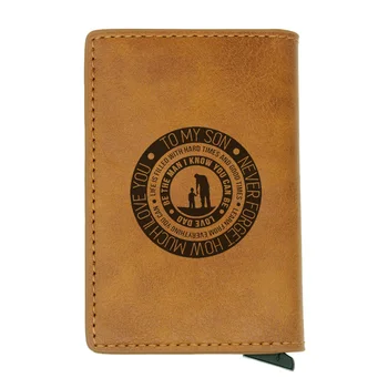Personality Card Holder Men Credit Card Leather Boy Wallets To My Son
Personality Card Holder Men Credit Card Leather Boy Wallets To My Son