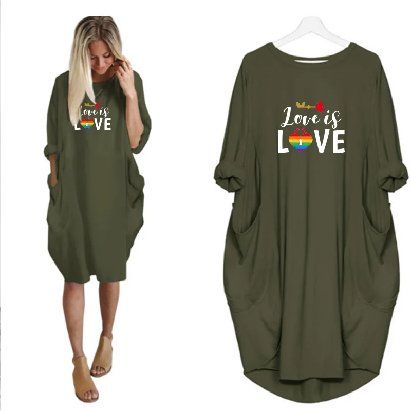 Dress Autumn Plus Size 5Xl Rainbow Letter Print Long Sleeve Pocket Party Club Beach Vestidos Robe o Neck Womens Dresses
Dress Autumn Plus Size 5Xl Rainbow Letter Print Long Sleeve Pocket Party Club Beach Vestidos Robe o Neck Womens Dresses
