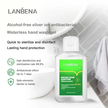 LANBENA 60ml Hand Soap Travel Portable Hand Sanitizer Gel Anti-Bacteria Disposable No Clean Waterless Antibacterial Hand Gel
LANBENA 60ml Hand Soap Travel Portable Hand Sanitizer Gel Anti-Bacteria Disposable No Clean Waterless Antibacterial Hand Gel