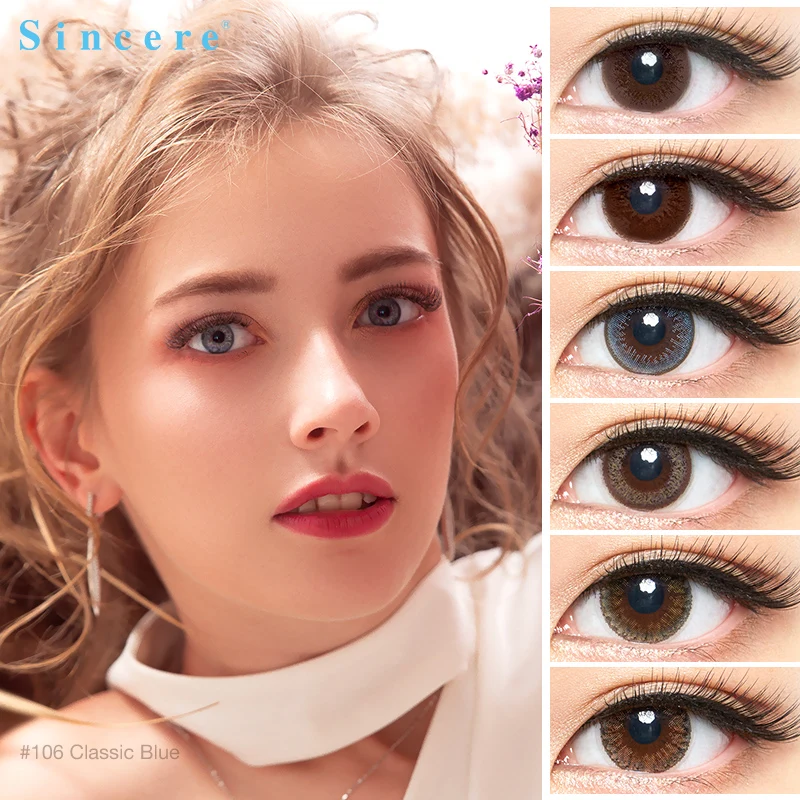 

Sincere vision Beautiful 1PCS/BOX Colored Lenses for Eyes Moon Design Contact Lenses Eye Color Lens Colored Contacts Yearly Use