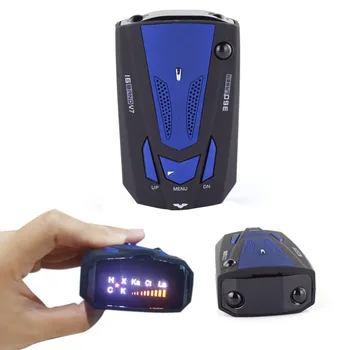 

Car detector V7 360 Degree Detection Voice Alert Car Radar Detector anti English Voice for Car Speed Limited hot sale