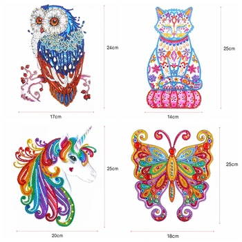 DIY Special Shaped Diamond Painting Animal Unicorn Owl Butterfly Cat Pattern Sticker Fridge Sticker Diamond Embroidery Decor
DIY Special Shaped Diamond Painting Animal Unicorn Owl Butterfly Cat Pattern Sticker Fridge Sticker Diamond Embroidery Decor