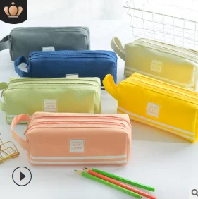Creative canvas large-capacity pencil case simple multi-function solid color small fresh pencil case stationery box
Creative canvas large-capacity pencil case simple multi-function solid color small fresh pencil case stationery box