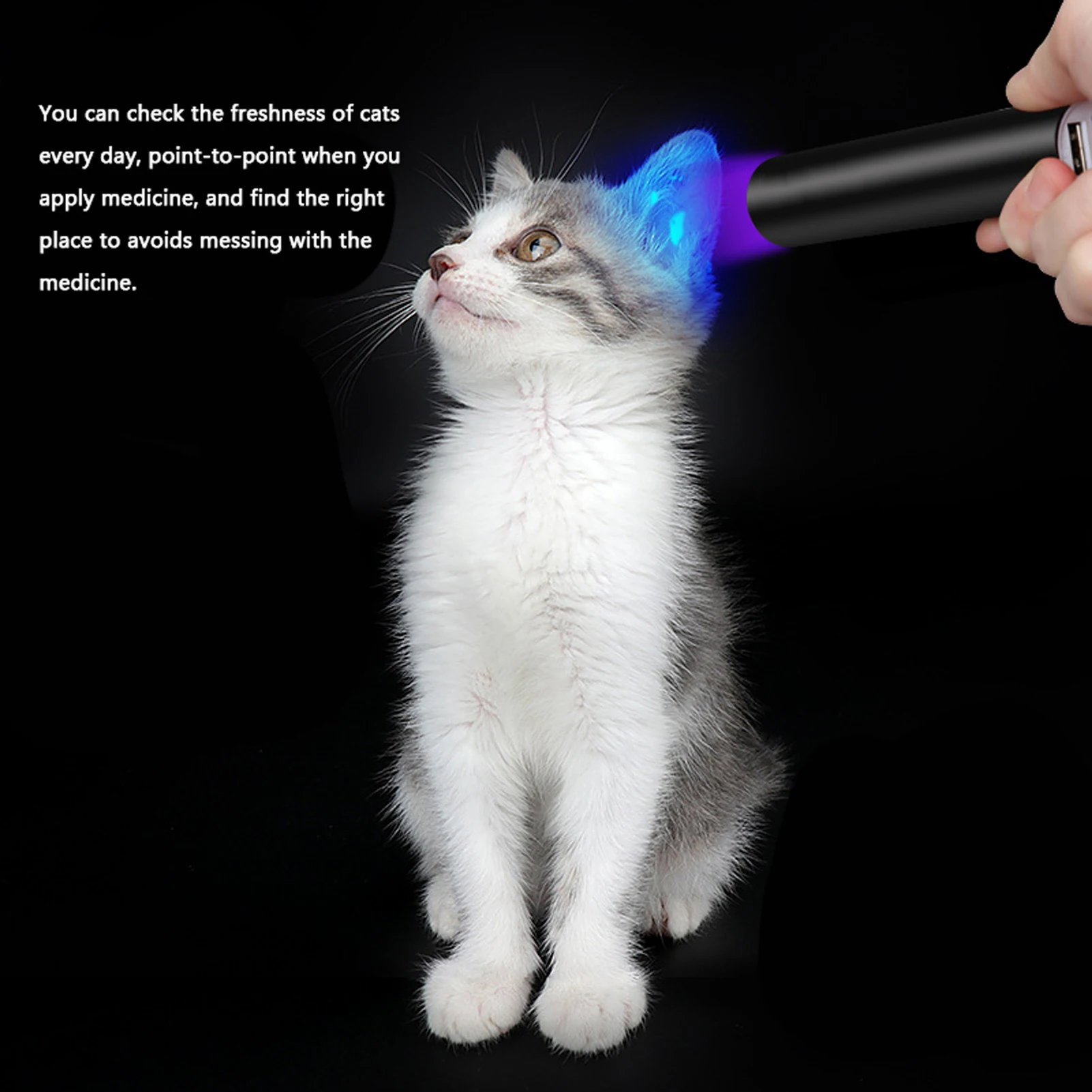 Generic UV Ringworm Lamp 365nm Fungus Test Lamp Light USB Chargings