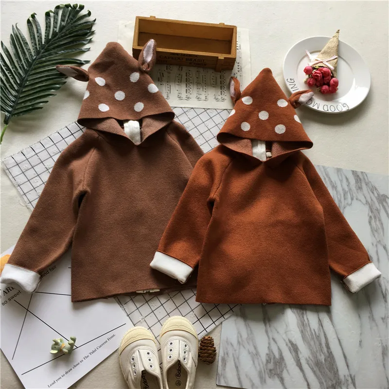 Fall and Winter Clothes New Style Baby Cardigan Deer Ear Hooded Sweater Kids Sweaters
Fall and Winter Clothes New Style Baby Cardigan Deer Ear Hooded Sweater Kids Sweaters