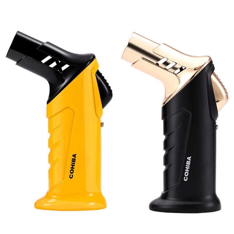 COHIBA High Grade Windproof Torch Refillable Cigar Lighters 2 Jet Flame Cigar Cigarette Lighter Adjustable With Gift Box
COHIBA High Grade Windproof Torch Refillable Cigar Lighters 2 Jet Flame Cigar Cigarette Lighter Adjustable With Gift Box