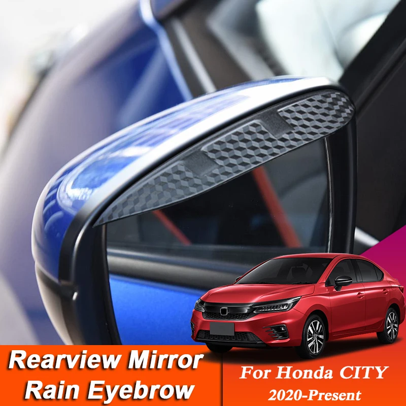 2PCS Car-styling For Honda CITY 2020-Present Carbon Fiber Rearview Mirror Eyebrow Rain Shield Anti-rain Cover External Accessory 
2PCS Car-styling For Honda CITY 2020-Present Carbon Fiber Rearview Mirror Eyebrow Rain Shield Anti-rain Cover External Accessory