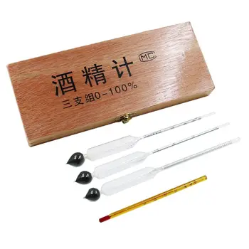 Alcohol Meter Hydrometer Tester 0 to 100% With Thermometer Gadget Case Kit For Wine Instruments
Alcohol Meter Hydrometer Tester 0 to 100% With Thermometer Gadget Case Kit For Wine Instruments