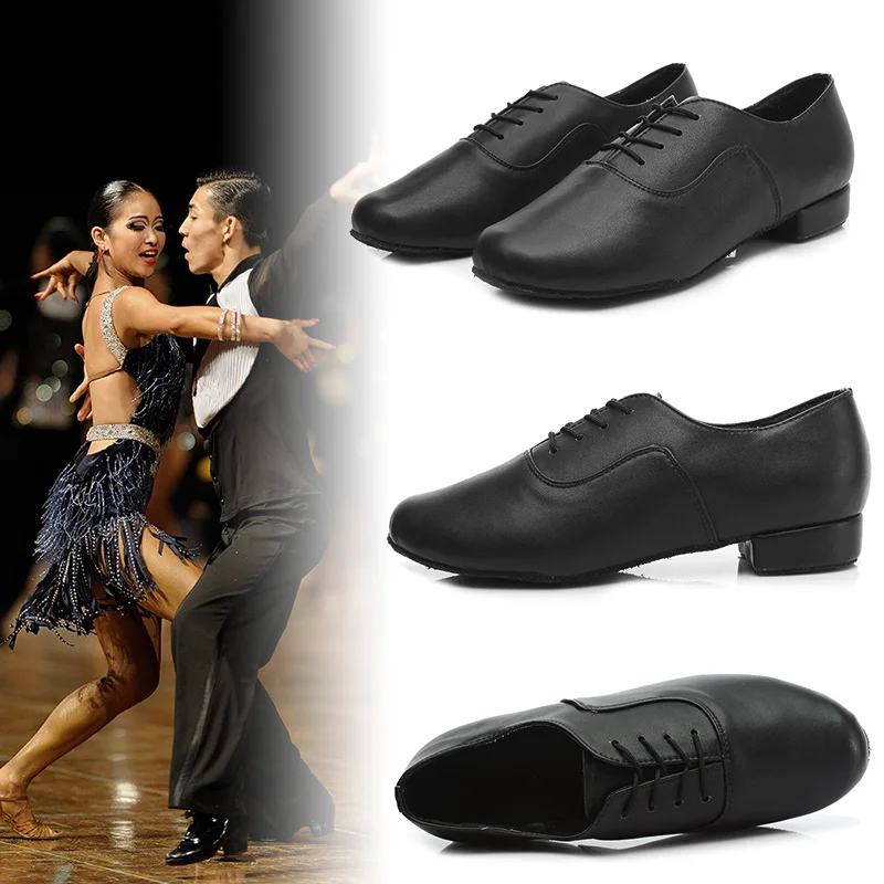 Туфли мужские кожаные на каблуке 2 5 см для латиноамериканских танцев и бальных |