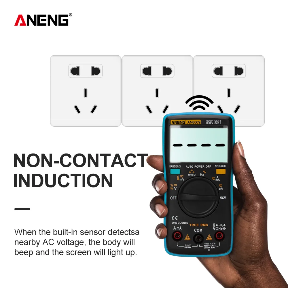 Pocket Digital Multimeter 9999 count True-RMS Auto Range NCV Ohmmeter AC/DC Voltage Ammeter Current Electrical Meter Test
Pocket Digital Multimeter 9999 count True-RMS Auto Range NCV Ohmmeter AC/DC Voltage Ammeter Current Electrical Meter Test