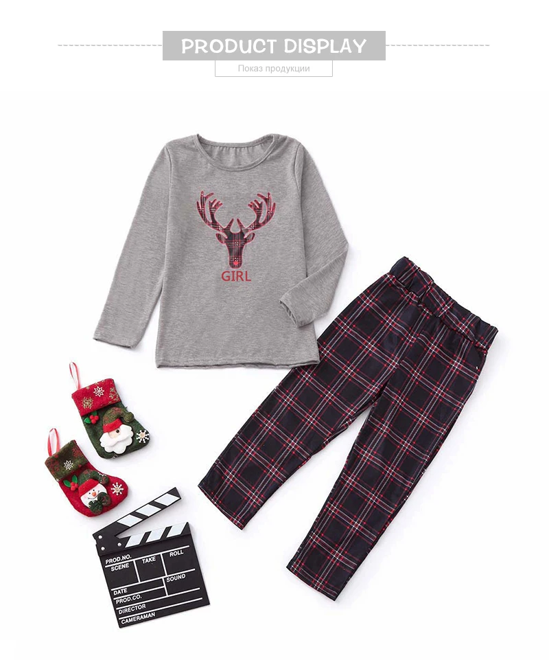 Family Matching Deer Christmas Pajamas Sets 2019 New Hot Mum Dad Kids Baby Sleepwear Nightwear Homewear Family Matching Pjs Suit_03.jpg