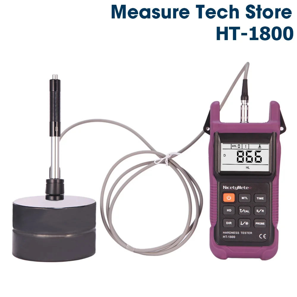 Nicetymeter HT-1800 Portable Rebound Leeb Hardness Tester Meter Durometer HT1800 for Metal Steel Handheld HLD HRC HRB HB HV HS
Nicetymeter HT-1800 Portable Rebound Leeb Hardness Tester Meter Durometer HT1800 for Metal Steel Handheld HLD HRC HRB HB HV HS