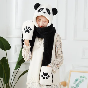 Cute panda hat scarf gloves set cool winter hat cartoon animal hat embroidery panda plush hat
Cute panda hat scarf gloves set cool winter hat cartoon animal hat embroidery panda plush hat