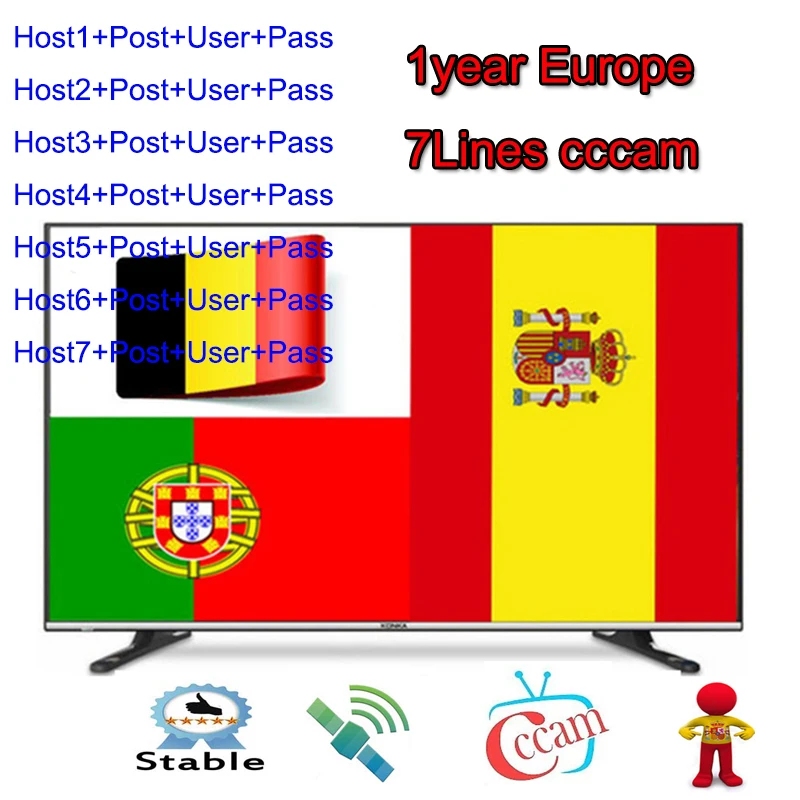 DVB-S2 Receptor Cccam cline for 1 year Spain cccam 7 cline for GTmedia V7S super GT media V9 Super V8 Nova Satellite TV Receive
DVB-S2 Receptor Cccam cline for 1 year Spain cccam 7 cline for GTmedia V7S super GT media V9 Super V8 Nova Satellite TV Receive