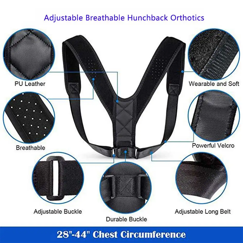 Posture corrector brace back support belt device straightener suit bone care Adjustable camel corrector trainer dropshipping
Posture corrector brace back support belt device straightener suit bone care Adjustable camel corrector trainer dropshipping