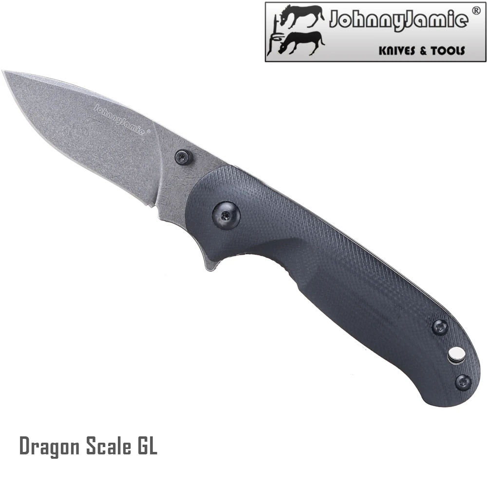 JohnnyJamie Brand New Design Dragon Scale GL Folding Knife Black G10 Handle Black Stronewash Blade D2 Steel Pocket EDC Knife
JohnnyJamie Brand New Design Dragon Scale GL Folding Knife Black G10 Handle Black Stronewash Blade D2 Steel Pocket EDC Knife