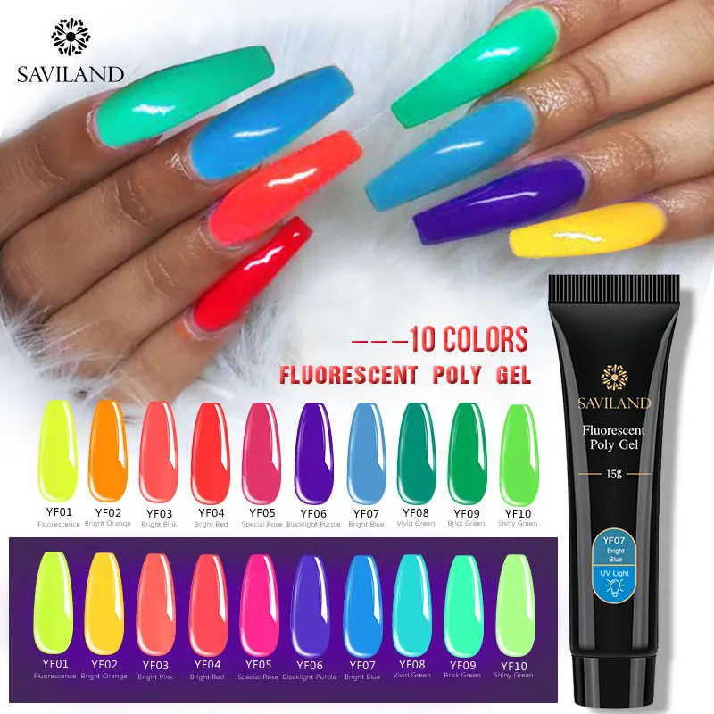 SAVILAND Fluorescent Poly Gel Neon 15ML UV Builder Gel Varnish Acrylic Poly Extension Gel Nail Tips Top Base Coat
SAVILAND Fluorescent Poly Gel Neon 15ML UV Builder Gel Varnish Acrylic Poly Extension Gel Nail Tips Top Base Coat