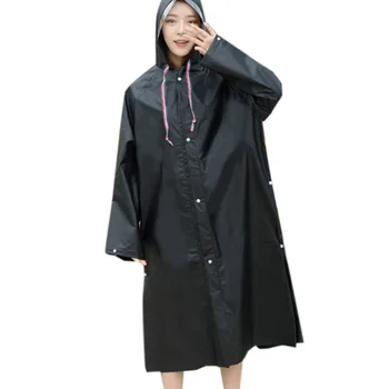 

EVA Raincoat Waterproof Rain Poncho with Hoods and Sleeves Reusable Unisex Men Women Long Rain Cape,XXL-ABLD