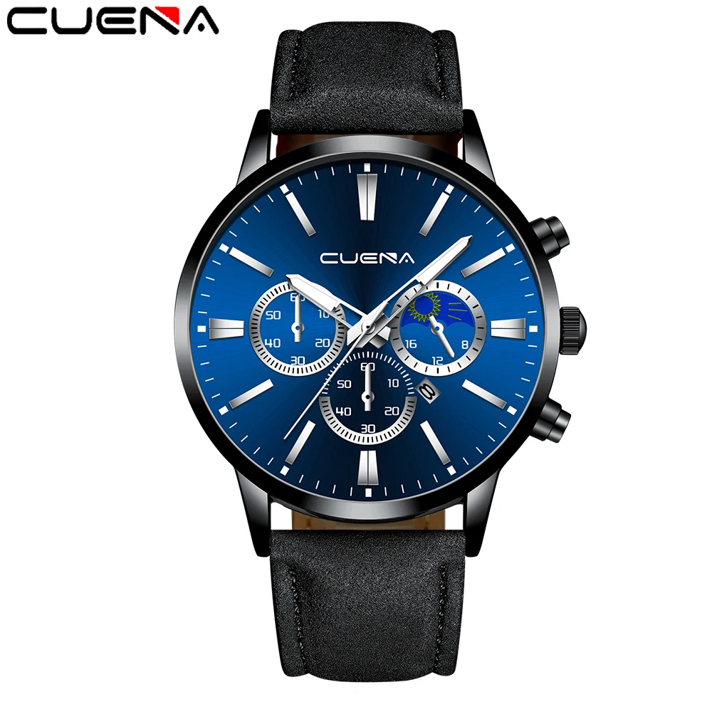 relogio masculino watches men Luxury Fashion CUENA Leather Band Blue Ray Glass Quartz WristWatches Business reloj hombre montre
relogio masculino watches men Luxury Fashion CUENA Leather Band Blue Ray Glass Quartz WristWatches Business reloj hombre montre