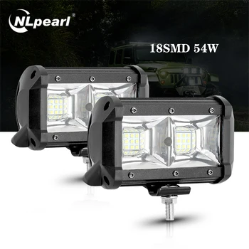 Nlpearl 5" 54W Car Light Assembly Offroad LED Work Light Bar 3000K LED Fog Light for Off-road 4x4 4WD SUV BUS ATV Tractor Truck
Nlpearl 5" 54W Car Light Assembly Offroad LED Work Light Bar 3000K LED Fog Light for Off-road 4x4 4WD SUV BUS ATV Tractor Truck