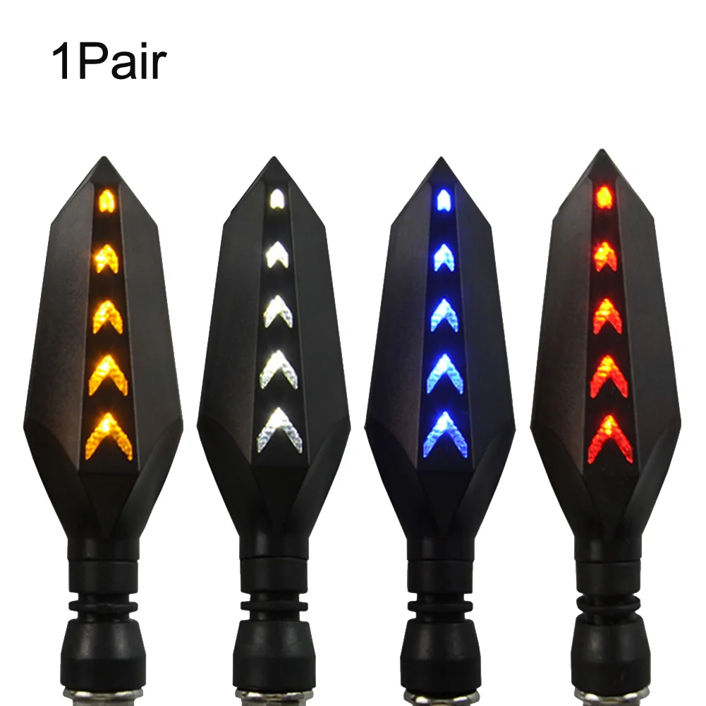 1pair Daytime Running Lamp Decorative Motorcycle Indicators Outdoor 12V Acrylic Universal Scooter Led Flowing Turn Signal Light |