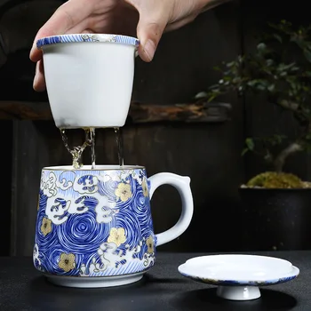 Practical Creative Ceramics Tea Infuser Mugs Cup With Filter Exquisite Traditional Chinese Coffee Mug Home Office DrinkwareLA361 
Practical Creative Ceramics Tea Infuser Mugs Cup With Filter Exquisite Traditional Chinese Coffee Mug Home Office DrinkwareLA361