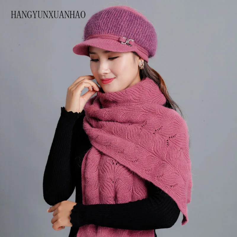 2pcs Rabbit Hair Knitted Wool Hat Elderly Cap Middle-aged Lady Grandmother Mother Thickening Winter Warmth Wool Scarf Hat
2pcs Rabbit Hair Knitted Wool Hat Elderly Cap Middle-aged Lady Grandmother Mother Thickening Winter Warmth Wool Scarf Hat