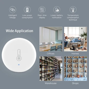 Tuya ZigBee Smart Temperature and Humidity Sensor Smart Life App Battery Powered ZigBee Smart Home Security
Tuya ZigBee Smart Temperature and Humidity Sensor Smart Life App Battery Powered ZigBee Smart Home Security