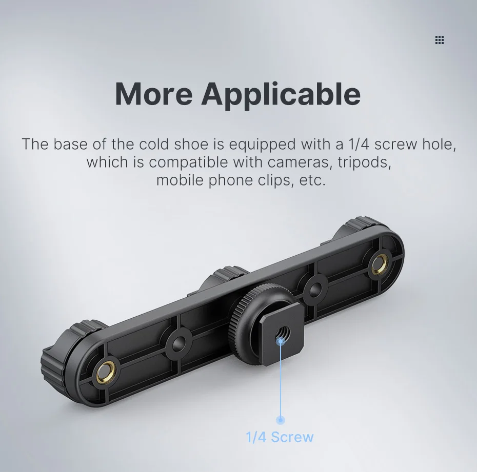Ulanzi PT-23 Extended Bracket Triple Cold Shoe Mount Holder DSLR SLR Camera Monitor Mount Smartphone Vlog Video Light Bracket Ulanzi PT-23 Extended Bracket Triple Cold Shoe Mount Holder DSLR SLR Camera Monitor Mount Smartphone Vlog Video Light Bracket